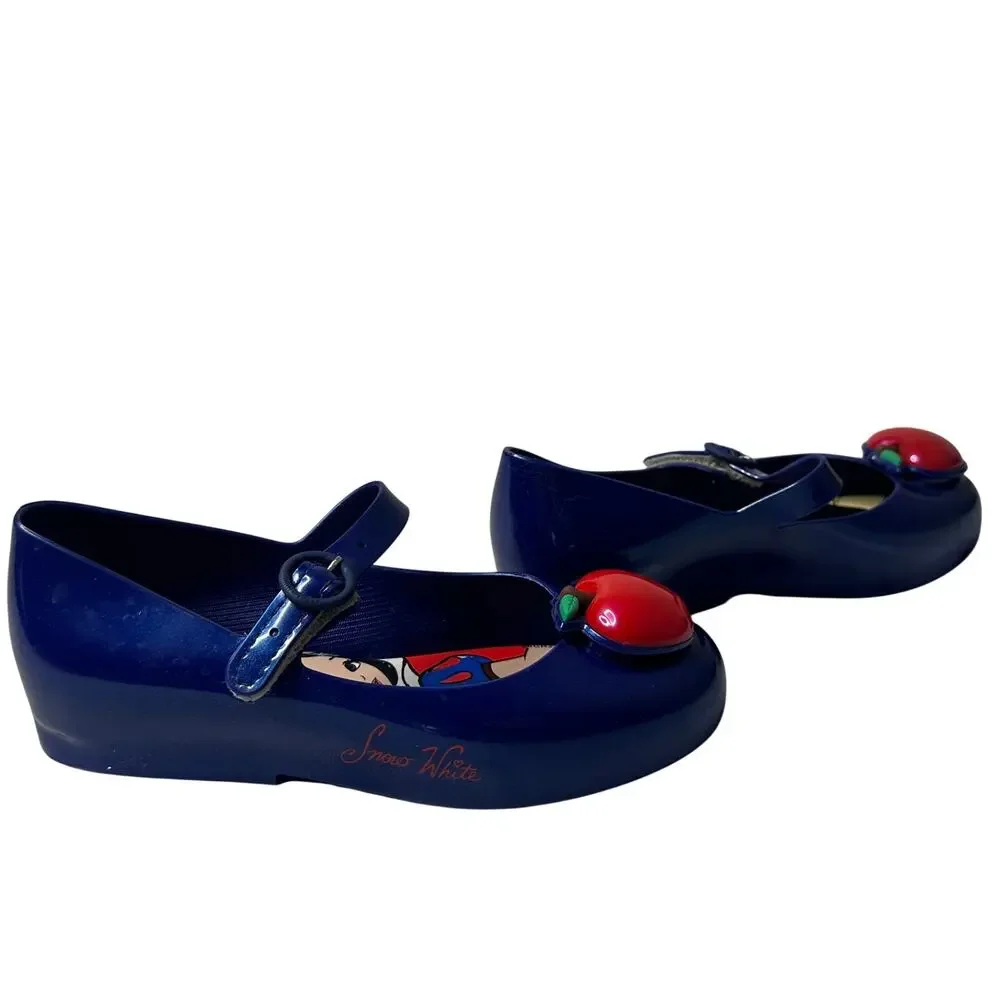 Mini Melissa Snow White Heels Disney Mary Jane Apple Shoes Kids Size 12 USA